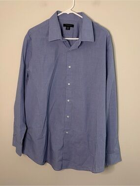 Structure Blue Dress Shirt Long-Sleeved Mens 2XL work top business casual